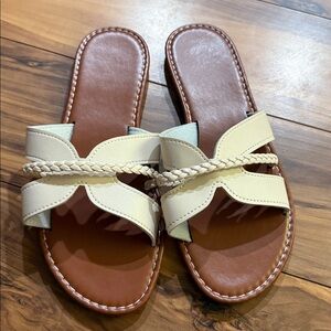 Stylish Cream and Brown Sandals
